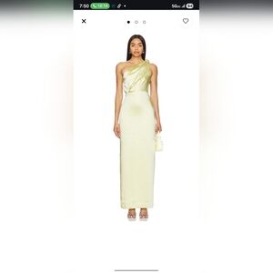 Lovers + Friends One Shoulder Cream Dress